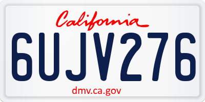 CA license plate 6UJV276