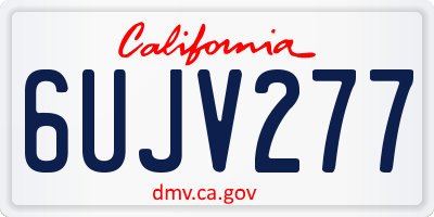 CA license plate 6UJV277