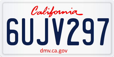 CA license plate 6UJV297