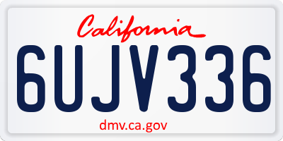 CA license plate 6UJV336