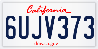CA license plate 6UJV373
