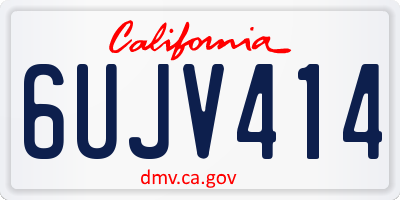 CA license plate 6UJV414