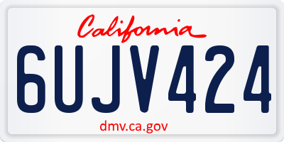 CA license plate 6UJV424
