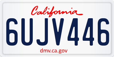 CA license plate 6UJV446