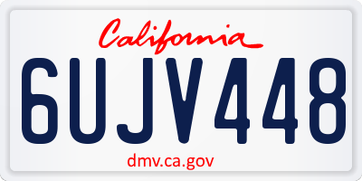 CA license plate 6UJV448