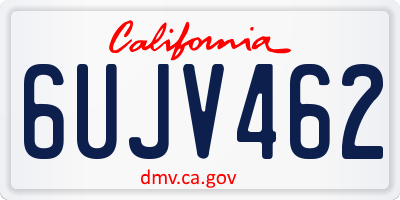 CA license plate 6UJV462