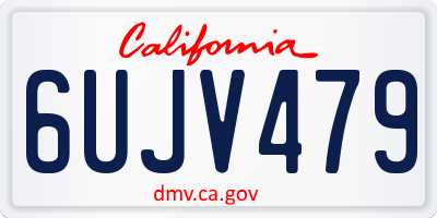 CA license plate 6UJV479