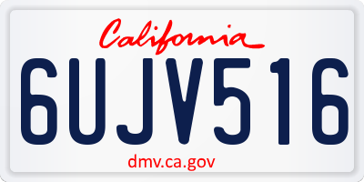 CA license plate 6UJV516