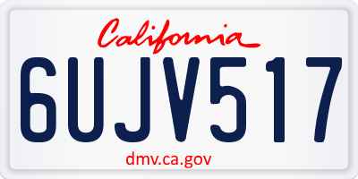 CA license plate 6UJV517