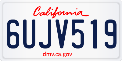 CA license plate 6UJV519
