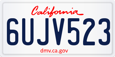 CA license plate 6UJV523