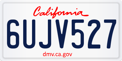 CA license plate 6UJV527