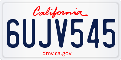 CA license plate 6UJV545