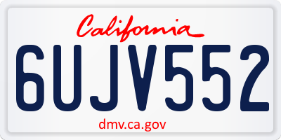 CA license plate 6UJV552