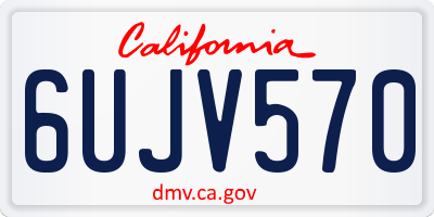 CA license plate 6UJV570