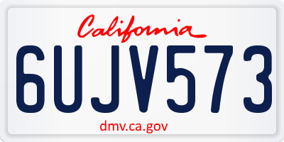 CA license plate 6UJV573