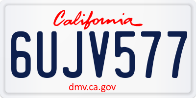 CA license plate 6UJV577