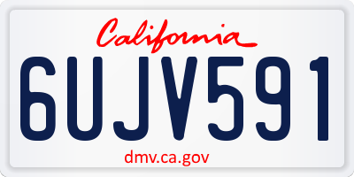 CA license plate 6UJV591