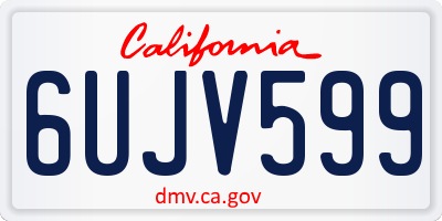 CA license plate 6UJV599