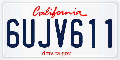 CA license plate 6UJV611
