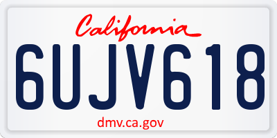 CA license plate 6UJV618