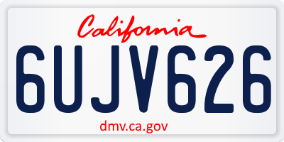 CA license plate 6UJV626