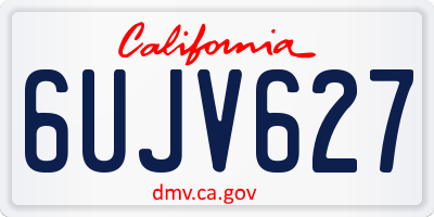CA license plate 6UJV627