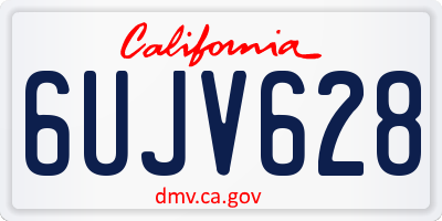 CA license plate 6UJV628