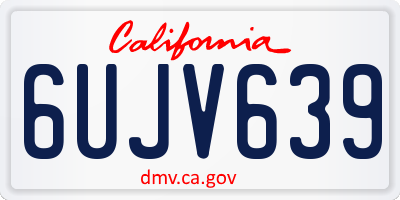 CA license plate 6UJV639