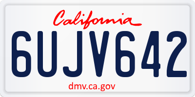 CA license plate 6UJV642