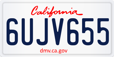CA license plate 6UJV655