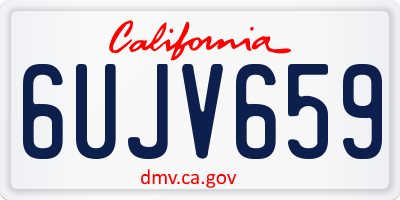 CA license plate 6UJV659