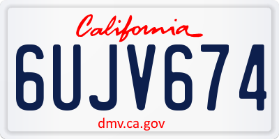 CA license plate 6UJV674
