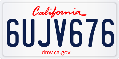 CA license plate 6UJV676