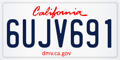 CA license plate 6UJV691