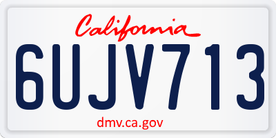 CA license plate 6UJV713