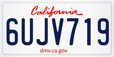 CA license plate 6UJV719