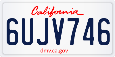 CA license plate 6UJV746