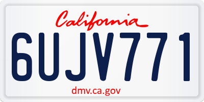 CA license plate 6UJV771