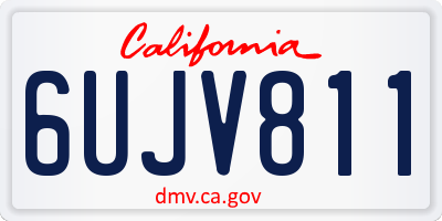 CA license plate 6UJV811
