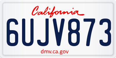 CA license plate 6UJV873