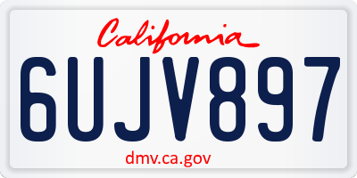 CA license plate 6UJV897