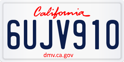 CA license plate 6UJV910