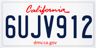 CA license plate 6UJV912