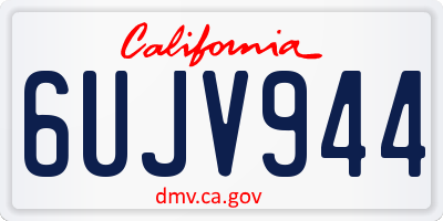 CA license plate 6UJV944