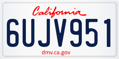 CA license plate 6UJV951
