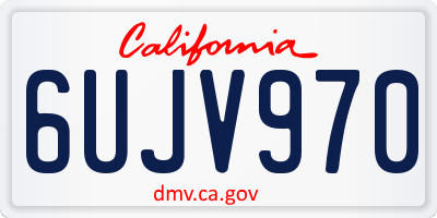 CA license plate 6UJV970