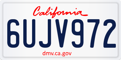 CA license plate 6UJV972