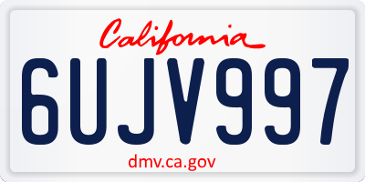 CA license plate 6UJV997