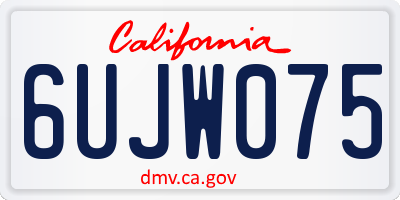 CA license plate 6UJW075